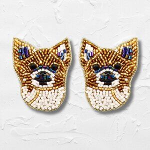 CHIHUAHUA Dog Lovers Puppy People Glass Beaded Earrings